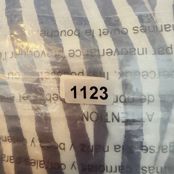 Oliphant Tuckernuck Tiered Dress Size Small Blue Stripe Sleeveless Silk Blend - Picture 10 of 10